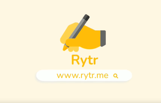 Free ai text generator rytr.me website screen short.