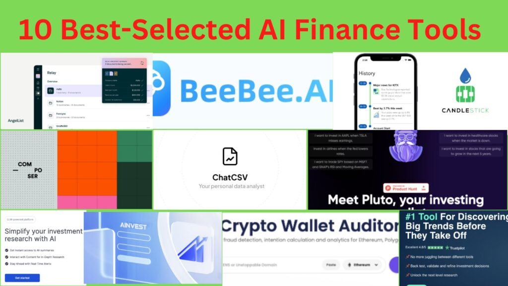 10 Best-Selected AI Finance Tools