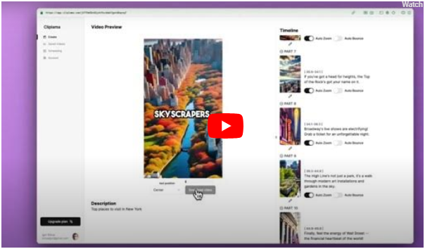 Automate your faceless videos with ClipLama AI.(photo: screenshot)