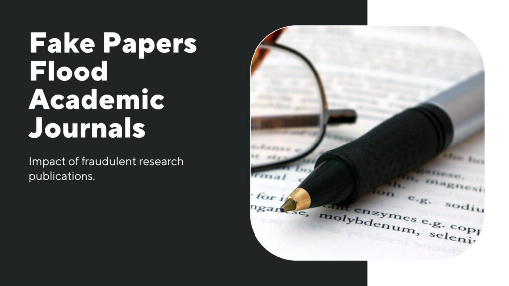 Fake Scientific Papers Flood Academic Journals.