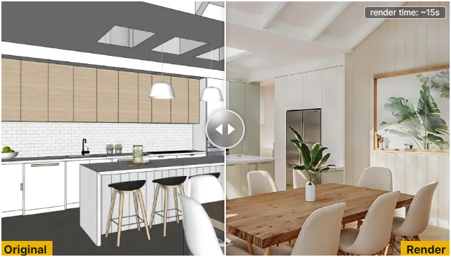 This is an example of how ReRoom AI redesign your home space into a stunning style.