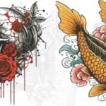 Examples of tattoos designed with AI tattoo generator Blackink AI.