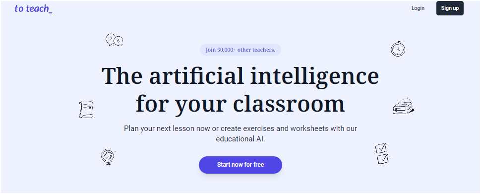 to-teach.ai: The artificial intelligence tool for your classroom. (photo: screenshot)