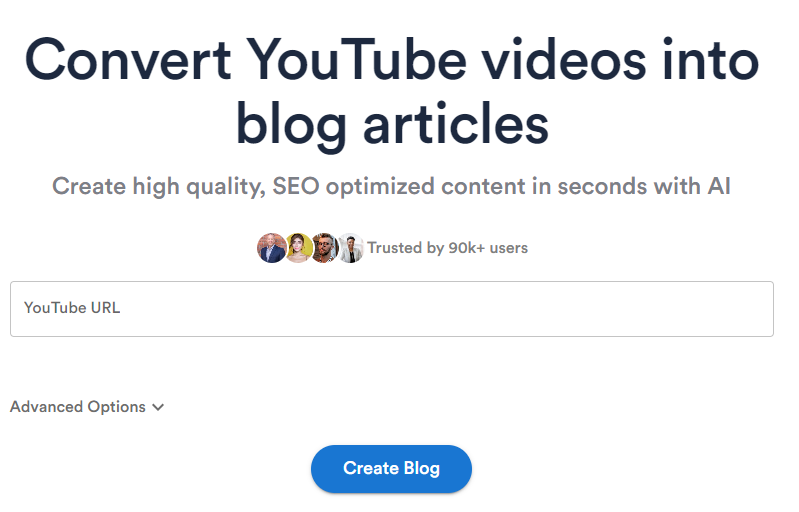 Transform Your Videos into Blogs Instantly with videotoblog.ai (photo: screenshot)